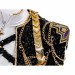 KPOP Demon Hunters Rumi Cosplay Costumes Black and Golden Top Level Suits