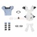 Final Fantasy XIV Cosplay Costumes Valentione Apron Dress Blue Suits