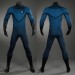 The Fantastic Four Navy Cosplay Costume Human Torch Suit