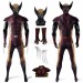 Wolverine Cosplay Costume Brown Spandex Bodysuit