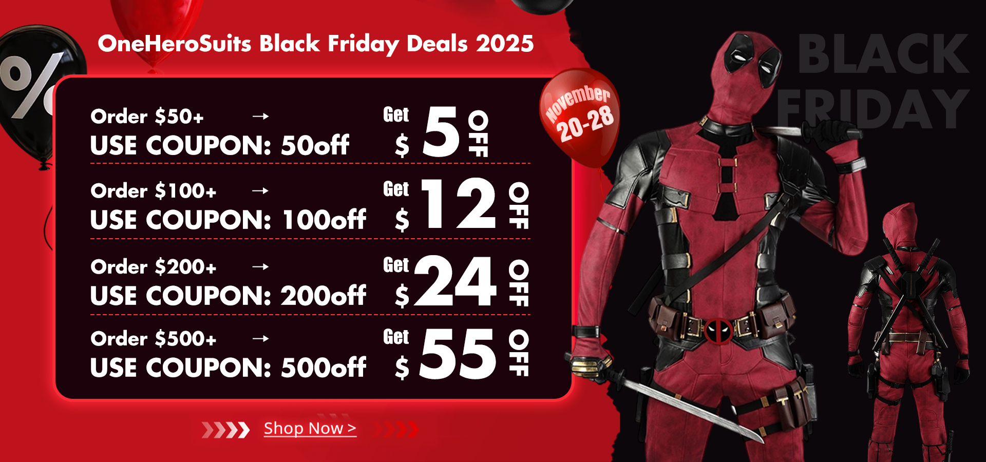 oneherosuits 2025 black friday deals